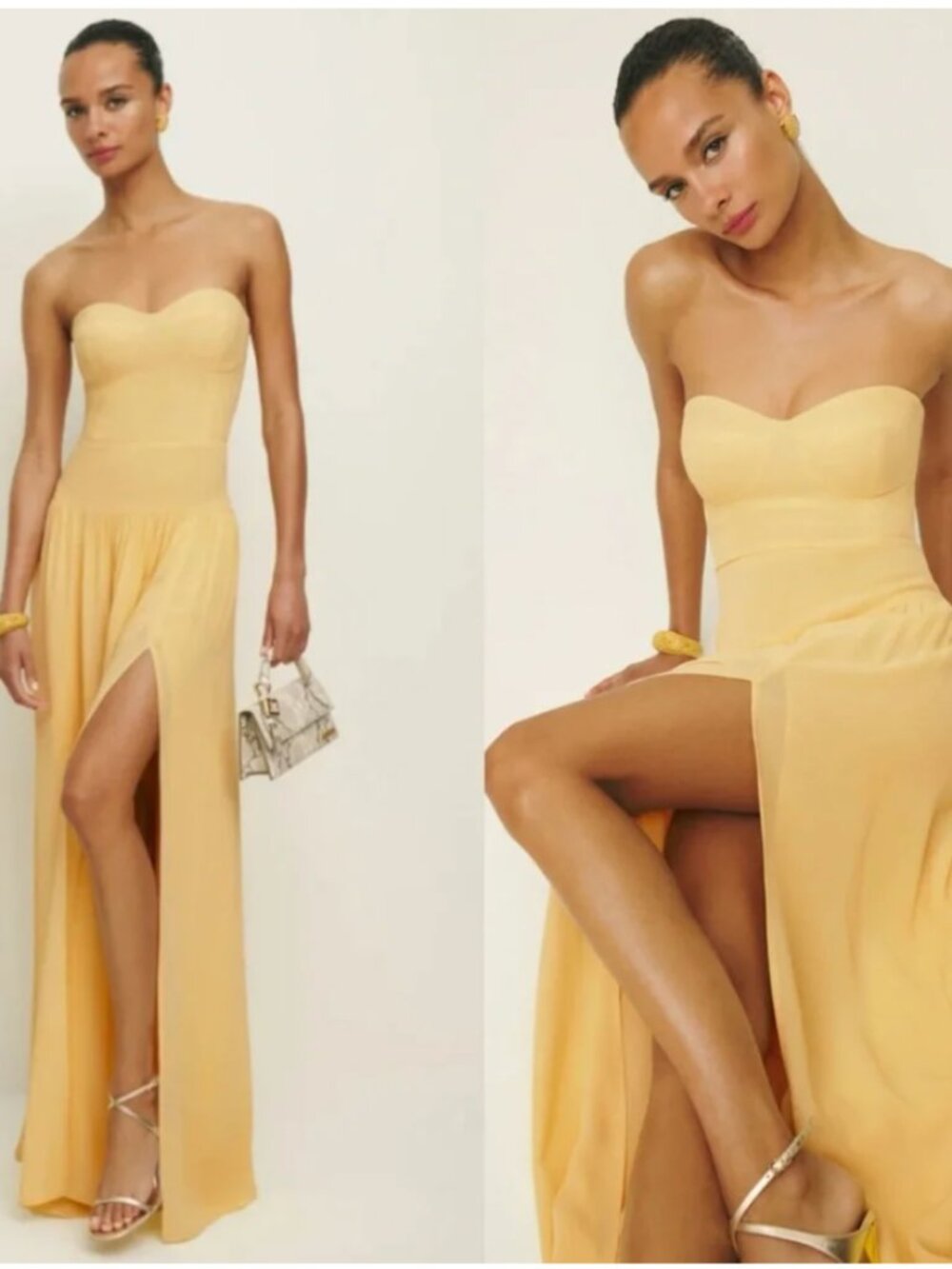 Reformation Leilani Dress - Butter Yellow